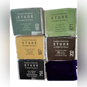 SENNELIER ETUDE  NEW oil paints  869 871 567 202 755 , 200ml  / 5 tubes France